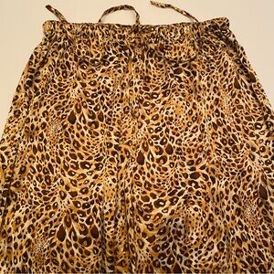 Leopard Print pajama pants. Stretchy with a drawstring. Size L